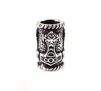 Battle-Merchant - Bartperle Wikinger/Dreadlockperle mit Thorshammer aus echtem Silber (925) - Innendurchmesser 6 mm