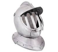 Battle-Merchant - Geschlossene Sturmhaube Burgonet Helm 17. Jh. 1,6 mm Stahl - Renaissance-Helm für Mittelalter-Reenactment und LARP