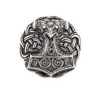 Battle-Merchant Gürtelschnalle - Thorshammer aus Schonen - Wikinger - Thor - Odin - Hammer Farbe Silber