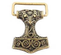 Battle-Merchant Gürtelschnalle - Thorshammer - Mjoelnar LARP Gürtelschließe Wikinger Mittelalter Silber oder Bronze (Bronze)