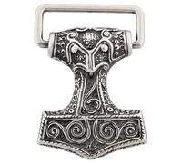 Battle-Merchant Gürtelschnalle - Thorshammer - Mjoelnar LARP Gürtelschließe Wikinger Mittelalter Silber oder Bronze