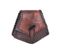 Battle-Merchant - Keltische Ledertasche, Mittelalter-Gürteltasche m. Piktischem Motiv, Mittelaltermarkt, Reenactment, Living History, LARP