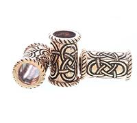 Battle-Merchant Bartperle lang/Dreadlockperle aus Bronze mit keltischem Knoten Ø 8mm