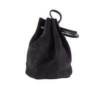 Battle-Merchant Lederbeutel Geldkatze Geldbeutel Wikinger - Mittelalter - LARP - schwarz