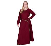 hochmittelalterliches Kleid Afra aus Canvas Weinrot S