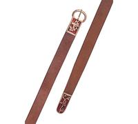 Battle-Merchant Mittelalter Langgürtel mit Greif und Löwenmotiv - LARP Gürtel aus Leder