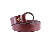 Battle-Merchant Mittelalter Ledergürtel Damen und Herren | LARP Mittelalter Gürtel schmal Wikinger Piraten Verkleidung Kostüm (Rot, 190 cm)