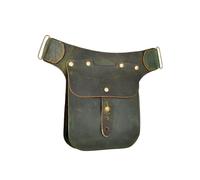 Battle-Merchant Mittelalter Ledertasche - Hüft- und Gürteltasche aus Leder - Kleine Tasche für LARP, Cosplay & Festivals (Grün)