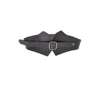 Battle-Merchant Mittelalter Miedergürtel aus Leder für Damen, Schwarz, M