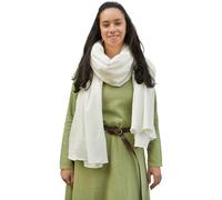 Mittelalter Schal Baumwolle Crinkle-Effekt unisex Natur