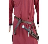Battle-Merchant Mittelalter Schwertgürtel aus Leder Ledergürtel Mittelalter Schwerthalter mit Gürtel LARP Schaukampfgürtel verschiedene Ausführungen
