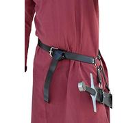 Battle-Merchant Mittelalter Schwertgürtel aus schwarzem Leder