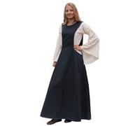 Battle-Merchant Mittelalter Überkleid Surcot Andra, Damen, Dunkelblau, S-M