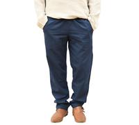 Battle-Merchant - Mittelalterhose Hagen, Baumwolle, Herren - weit und gerade geschnitten - Wikingerhose für Mittelaltermarkt und LARP-Event - Ritterhose, Piratenhose (L, Blau)