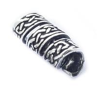 Battle-Merchant Bartperle Wikinger/Dreadlockperle aus echtem Silber mit keltischem Knoten 5mm Innendurchmesser