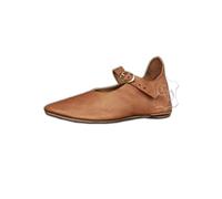 Battle-Merchant Mittelalterlicher Kinderschuh mit Schnürverschluss Lederschuh Halbschuh Knechtschuh Mittelalter - LARP - Wikinger Schuhe Größe 24-34 (28)