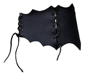 Battle-Merchant Mittelalterlicher Schnürmieder-Gürtel aus Leder | Damengürtel, Wikinger Leder-Mieder, LARP, Fantasy-Cosplay