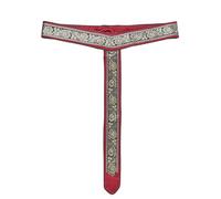 Mittelalter Gürtel, Y-Stoffgürtel mit Bordüre 80-100cm, rot