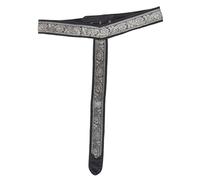 Mittelalter Gürtel, Y-Stoffgürtel mit Bordüre 80-100cm, schwarz