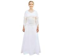 Battle-Merchant Mittelalterliches Hochzeitskleid Fine, Weiß/Natur, XL