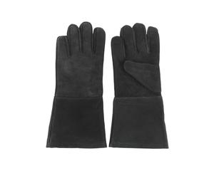 Battle-Merchant Stulpenhandschuh aus Wildleder, Schwarz, Größe L (9) | Fechthandschuhe, Ritterhandschuhe, Mittelalter, LARP, Reenactment, Schaukampf, Fantasy Cosplay