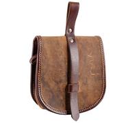 Battle-Merchant Tasche Sindri aus Fettleder | Mittelalter Gürteltasche, kleine Wikinger Ledertasche, für LARP & Fantasy Cosplay