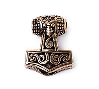 Wikinger Anhänger und Bartperle Thorshammer Schonen, Bronze