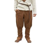 Battle-Merchant - Wikinger Hose Helmer aus Wolle, Mittelalter Wollhose, Pluderhose, Unisex, Braun - Reenactment & LARP (DE/NL/SE/PL, Alphanumerisch, XL, Regular, Regular, Braun)