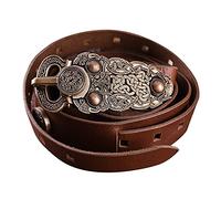 Battle-Merchant Wikingergürtel Sutton Hoo - Gürtel aus Leder, brau, brei für Wikinger - Vikings - Herren