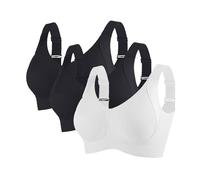 Battnot 3er Pack BH Damen Ohne Bügel Set Bügelloser Top-Stütz-BH Keine Schlaffen Brüste Mehr Adjustable Keine Nahtlos Unsichtbar Brüste Comfit BHS Comfit Original Stütz Bra Frauen für Alltag Yoga