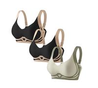 Battnot 3er Pack BH Damen Ohne Bügel Set Bügelloser Top-Stütz-BH Keine Schlaffen Brüste Mehr Adjustable Keine Nahtlos Unsichtbar Brüste Comfit BHS Comfit Original Stütz Bra Frauen für Alltag Yoga