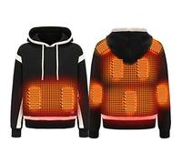 Battnot Beheizbare Hoodie Damen Beheizbare Pullover Herren Damen Langarm Baumwolle Beheizte Kapuzenpullover USB Elektrisch Beheizbare Sweatershirt mit Kapuze Erwachsene Bluse Tops Mantel mit Heizung