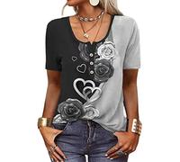 Battnot Bluse Damen Sommer Tshirt Elegant Kurzarm Top Lässige Oberteil Kleidung Casual Shirts V Ausschnitt Sommerblusen Tunika Blusen & Tuniken Für Damen Tshirt Elegant 2025 Mode Blusenshirt