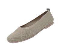 Battnot Damen-Ballerinas, breite Ballerinas, Slip-on-Strickschuhe, Bequeme, runde Zehenpartie für Damen Elegant Und Bequem Sportschuhe Atmungsaktiv Slip on Sommerschuhe Laufschuhe
