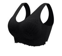 Battnot Damen Ohne Bügel Nahtloser Glatter Weicher BH Modische Spitze Mesh Tiefes V-Ausschnitt Bequemer BH Push Up BH Bustier Bügellos Soft Bra Seamless Bralette T-Shirt Modern Zero Feeling
