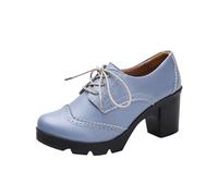 Battnot Damen Pump Mary Janes Retro Round Toe Schuh Oxford Plateauschuhe Damen Plattform Mary Janes Schuhe Knöchel Lolita Gothic Plateau Kleid Pumps Schuhe Kleid Schuhe