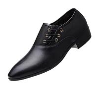 Battnot Herren Anzugschuhe Schwarz Braun Oxford, Männer Lederschuhe Business Hochzeit Derby rutschfeste Smoking Halbschuhe Männlichen Spitzschuhe Freizeitschuhe Fußschuhen Britischer Stil Elegant