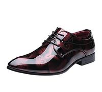 Battnot Herren Business Schuhe Derby Anzugschuhe Smoking Halbschuhe Männlichen Spitzschuhe Leder Hochzeit Brogue Schwarz Braun Lackschuhe Derbyschuhe Schuhe Klassischer Schnürschuhe Glattleder Derby