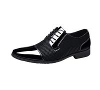 Battnot Herren Business Schuhe Lackleder Schuhe Männer Anzugschuhe Schnürschuhe Lederschuhe Derby Hochzeit Schnürhalbschuhe Lederschuhe Formal Shoes Klassischer Lackschuhe
