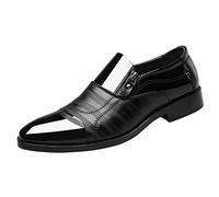 Battnot Herren Lackschuhe Derbyschuhe Schuhe Hochzeit Derby Leder Brogue Schwarz Braun Herren Derby Schnürhalbschuhe Lederschuhe für Herren Business Hochzeitsschuhe Derby Schnürschuhe rutschfeste