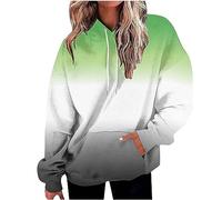 Battnot Kapuzenpullover für Damen Oversize Kapuzenpullover Pullover Sweatshirt mit Kapuze Langarm Pulli Winter Mode Oberteile Farbverlauf Hoodie Damen Sportshirt Kordelzug Langarmshirt Streetwear