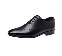 Battnot Leder Schuhe Herren Lederschuhe Business Oxford Derby Schuhe Hochzeits Klassischer Schnürschuh Brogues Lederschuhe Anzug Männer Business Schnürschuh Schwarz Blau Braun Khaki 37-48