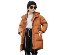 Battnot Mädchen Winterjacke Winter Puffer Kinder Jacke Lange Dicke Teenager Mantel Gefütterte Elegant Daunenjacke Mit Kapuze Gefüttert Steppjacke Warme Bequemes Sportjacke Winddicht Outdoorjacke
