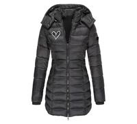 Battnot Steppjacke Damen Winter Lang jacke Damen Daunenjacke Übergangsjacke Warmer Daunenmantel Wintermantel Damen Winterjacke Winter Warm Softshelljacke Mit Kapuze Pufferjacke Wintermantel