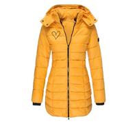 Battnot Steppjacke Damen Winter Lang jacke Damen Daunenjacke Übergangsjacke Warmer Daunenmantel Wintermantel Damen Winterjacke Winter Warm Softshelljacke Mit Kapuze Pufferjacke Wintermantel