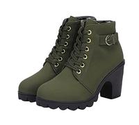 Battnot Stiefeletten für Damen Herbst Winter Klassische Kurz Stiefel Winter Schuhe mit Absatz Kurze Stiefel Damen Stiefeletten Blockabsatz Freizeitschuhe rutschfest Abend Party Braut Schuhe