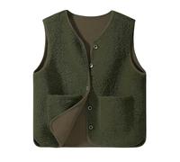Battnot Teddyfleece Jacke Damen Warm Winterjacke Ärmellos Flauschiger Plüschjacke Casual Wintermantel Mit Taschen Übergangsjacken Große Größen Fleeceweste Outdoor Teddyweste Fleeceweste Plüschweste