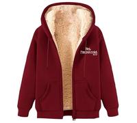 Battnot Teddyjacke Damen, Teddy Fleece Jacke Damen Winterjacke Winter Warm Jacke Gefüttert Fleecejacke Reißverschluss Hoodie mit Kapuze Flauschige Sweatjacke Frau Kapuzenjacke Wolljacke Plüschjacke
