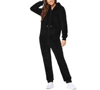 Battnot Warmer Fleece Overall Damen Kuschelig Jumpsuit Damen Teddy Fleece Einteiler Anzug Schlafanzug Winter Warm Onesie Plüsch Kuschelig Overall Hausanzug Lang Schlafoverall Weich Pyjama