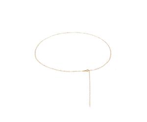 Bauchketten und Fußketten Set ELLI "Schmuckzubehör Taillenkette Body Chain Herz 925er Silber vergoldet" Gr. 65, gold, Schmuck_Sets, Damen, 65 (54802047-65) gold